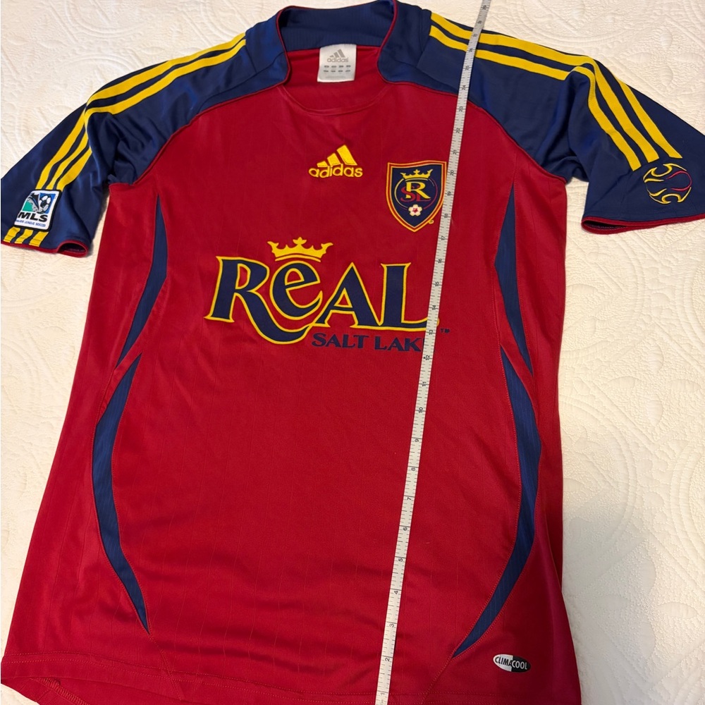 Real Salt Lake Adidas Red Jersey with Navy and Yellow Trim
